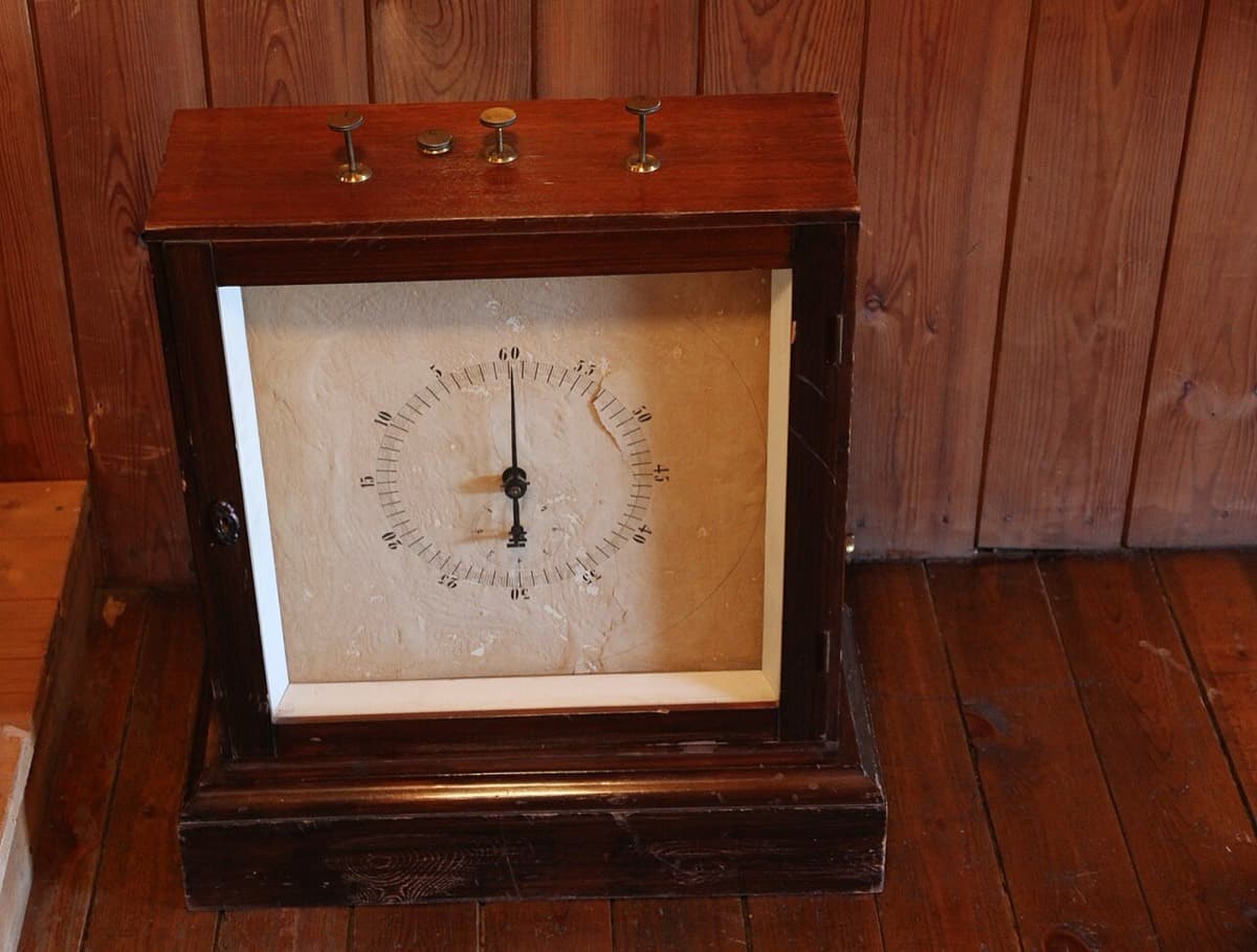 An old wooden stop clock